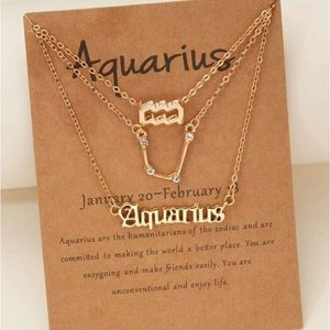 Aquarius constellation 3-piece necklaces Zodiac Sign